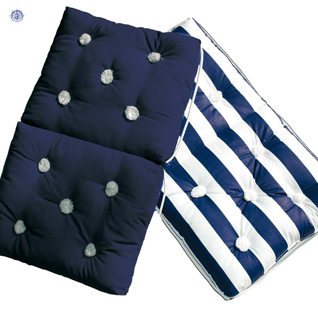 Kapok Sitzkissen doppelt, navy