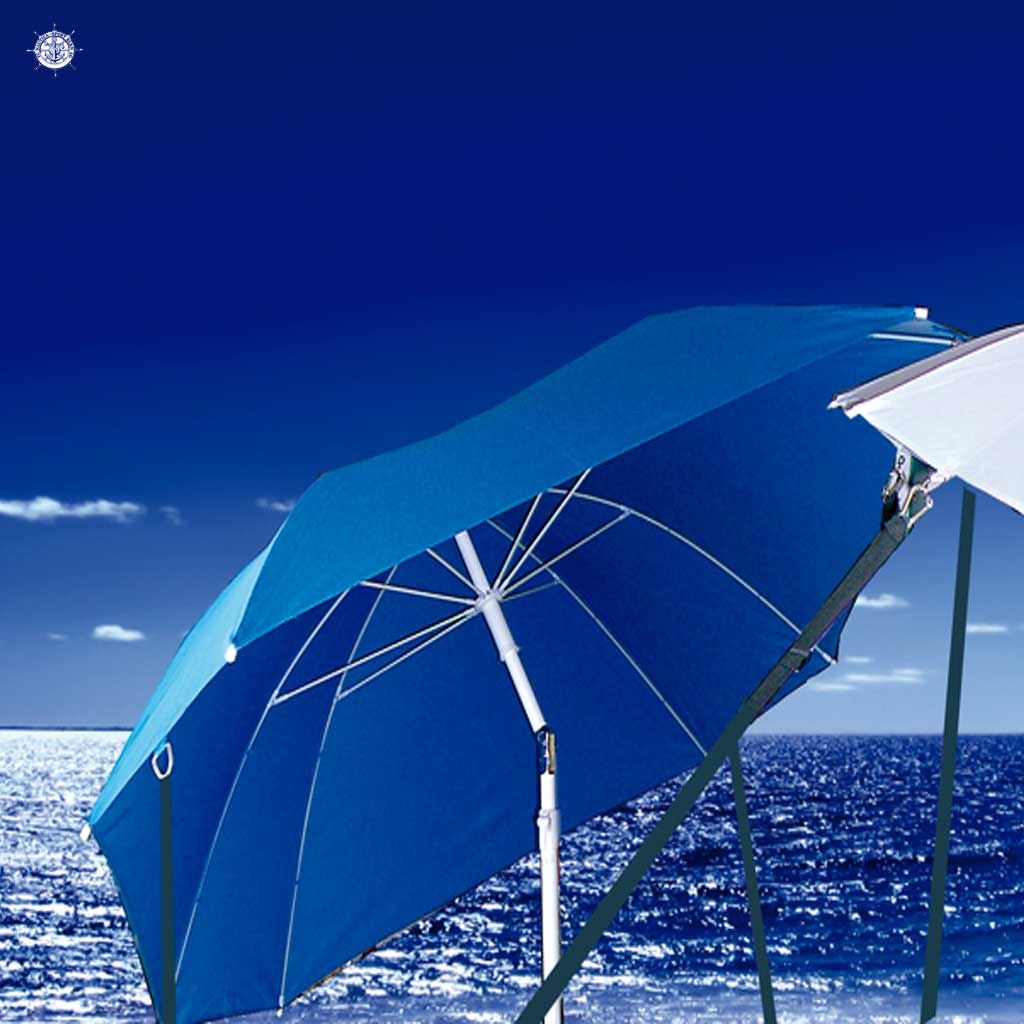 Sonnenschirm 160 x 160 cm mit Spanngurten blau