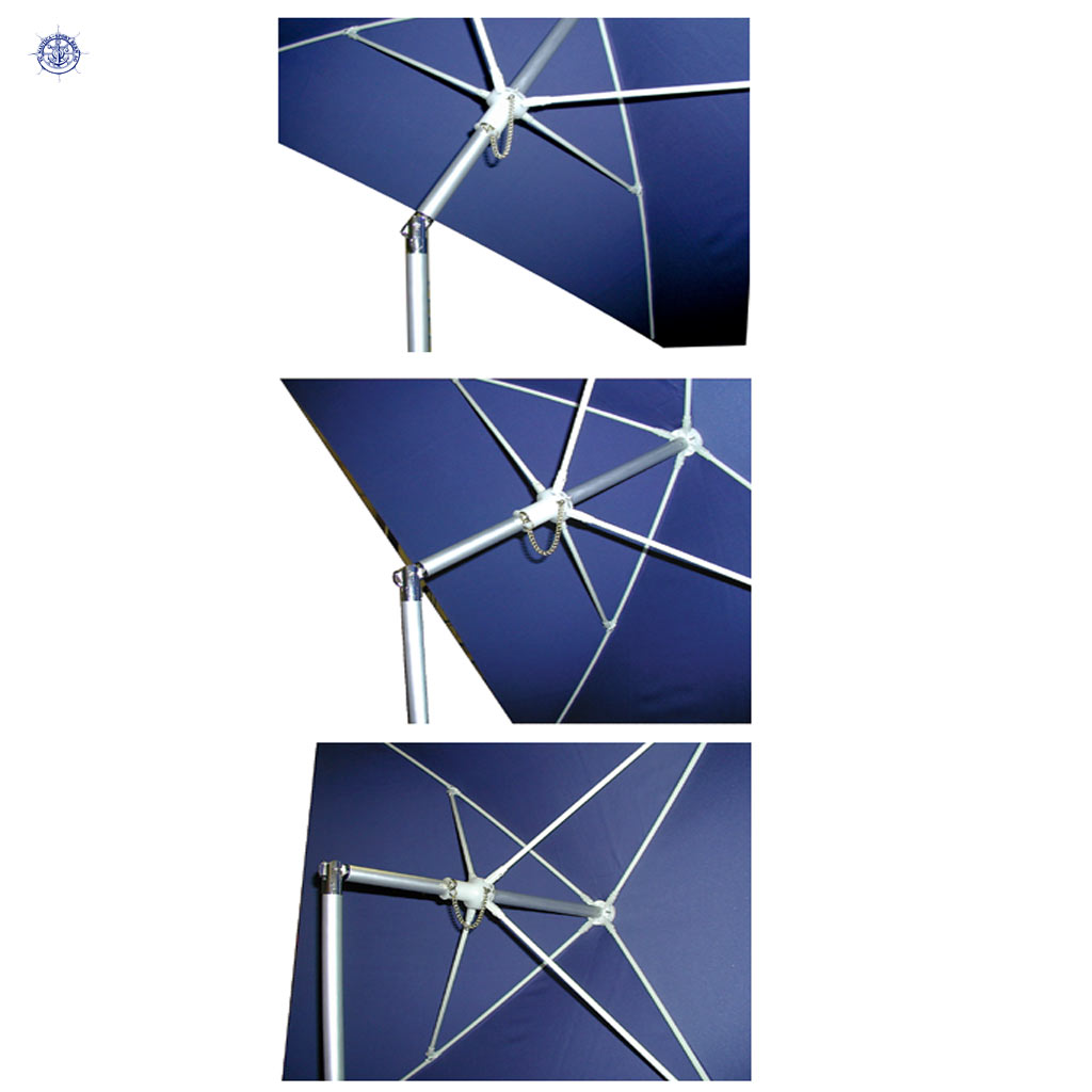 Boots Sonnenschirm 2 x 2 Meter mit Spanngurten – Bild 2