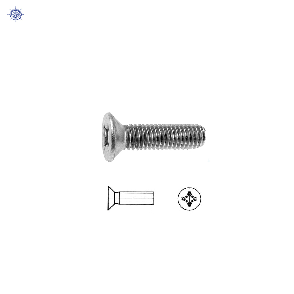 Vis à tête fraisée M3x20 DIN965, empreinte cruciforme (20pcs)