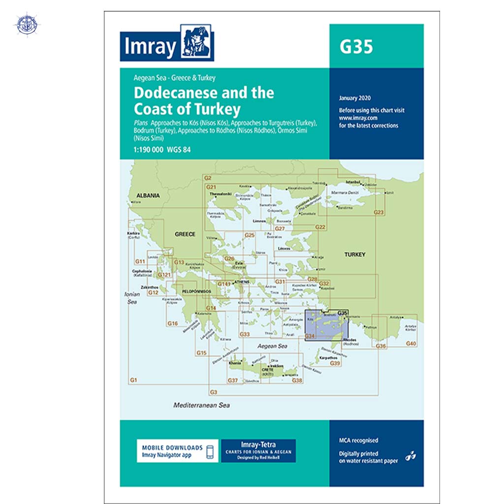 Imray Seekarte G35 Dodecanese and the Coast of Turkey