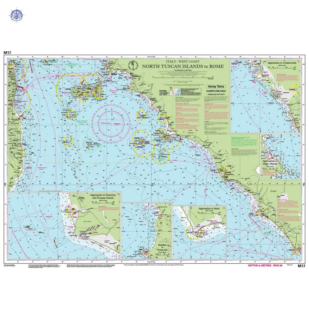 Imray Carte marine M17 North Tuscan Islands to Rome – Image 2