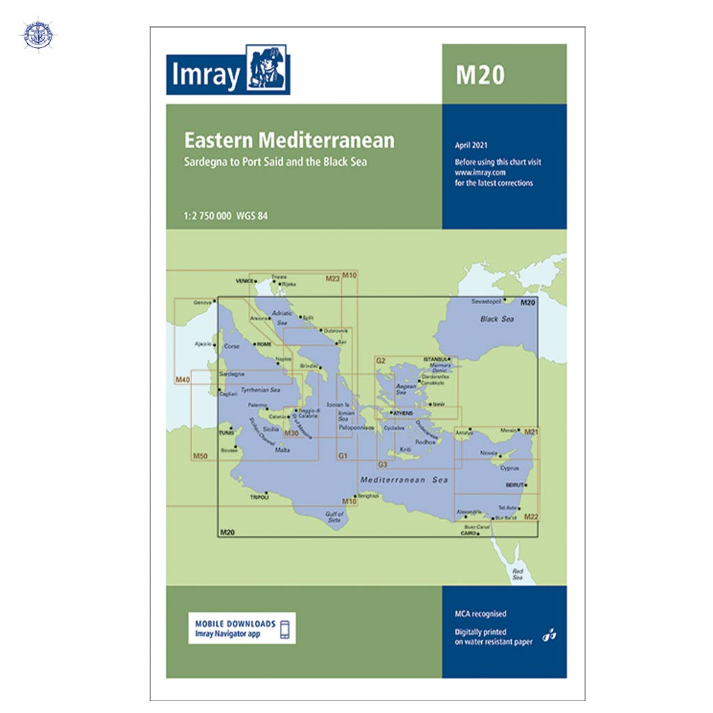 Imray Carte marine M20 Eastern mediterranean