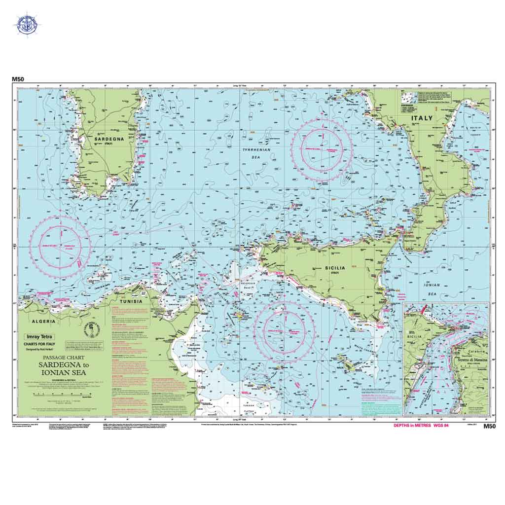 Carte marine Imray M50 Sardegna to Ionian Sea – Image 2