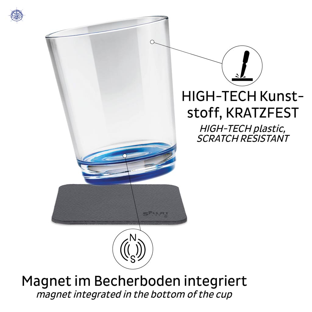Magnet-Trinkbecher (2er-Set), Lui Blue – Bild 2