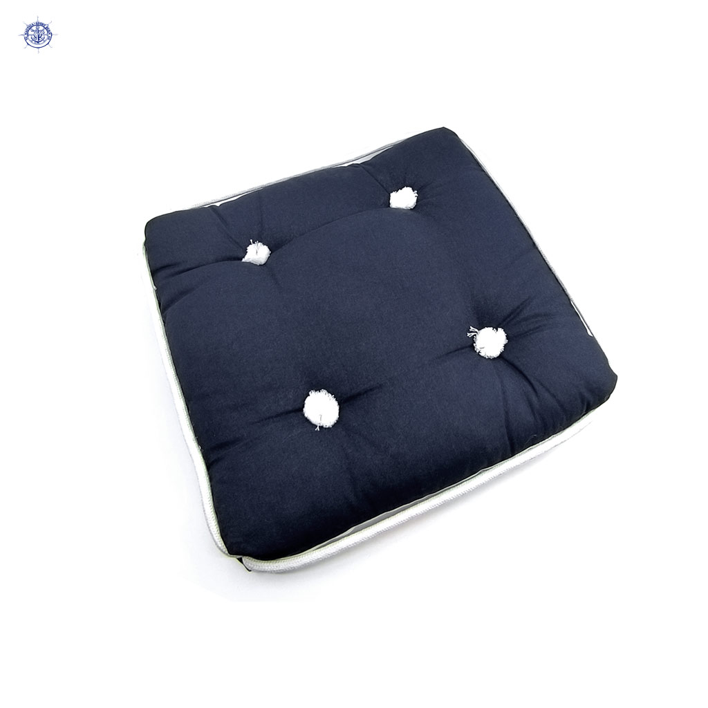 Kapok Sitzkissen Mini, navy / blau,weiss – Bild 2
