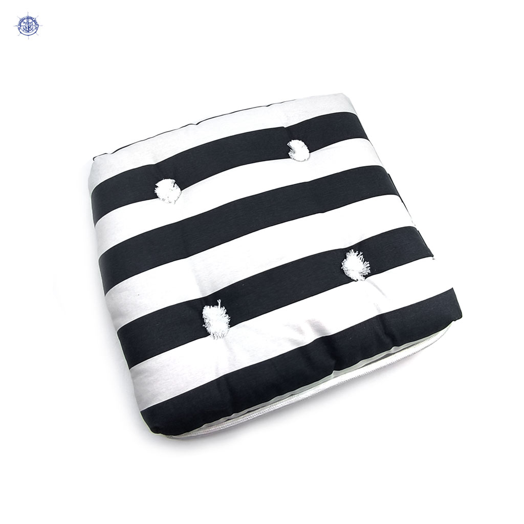 Kapok Sitzkissen Mini, navy / blau,weiss – Bild 3