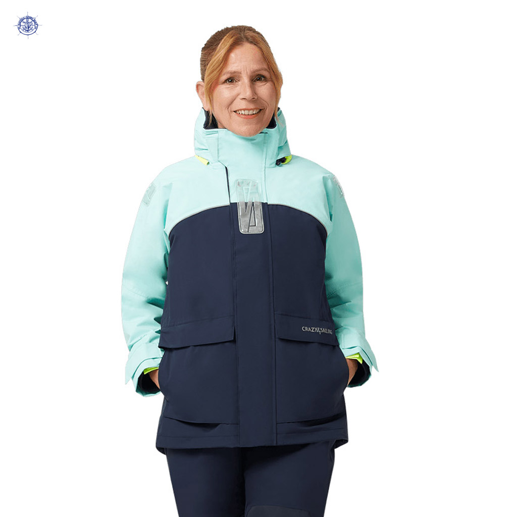 C4S Seglerjacke Offshore Bergen Ladies-navy-türkis – Bild 4